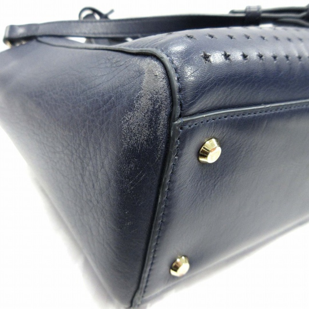 アニエスベー ボヤージュ 星型 パンチング レザー バッグ ショルダー ハンド レディースのバッグ(ハンドバッグ)の商品写真