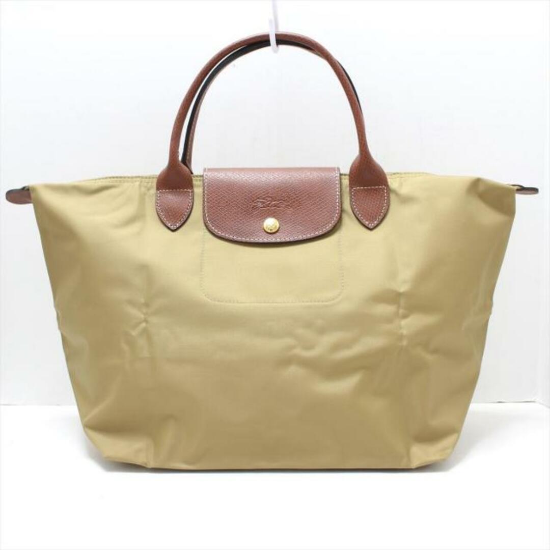 LONGCHAMP(ロンシャン)のLONGCHAMP(ロンシャン) ハンドバッグ美品  ル・プリアージュオリジナル ベージュ×ブラウン ナイロン×レザー レディースのバッグ(ハンドバッグ)の商品写真