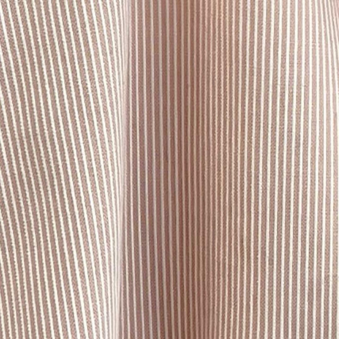 FUKUZO(フクゾー) 七分袖シャツブラウス サイズ36 S レディース美品  - ライトピンク×白 ストライプ レディースのトップス(シャツ/ブラウス(長袖/七分))の商品写真