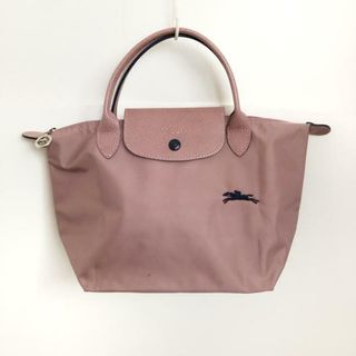 ロンシャン(LONGCHAMP)のLONGCHAMP(ロンシャン) ハンドバッグ ル・プリアージュクラブ ピンク×ダークネイビー 折りたたみ ナイロン×レザー(ハンドバッグ)