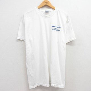 ヘインズ(Hanes)のXL★古着 ヘインズ Hanes 半袖 ビンテージ Tシャツ メンズ 00年代 00s カジノ コットン クルーネック 白 ホワイト 24may13 中古(Tシャツ/カットソー(半袖/袖なし))