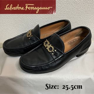 サルヴァトーレフェラガモ(Salvatore Ferragamo)のサルヴァトーレフェラガモ　シューズ　ブラック　男性用　サイズ25.5cm(スリッポン/モカシン)