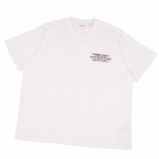 バーバリー(BURBERRY)の美品 バーバリー BURBERRY Tシャツ カットソー 半袖 ショートスリーブ ロゴ トップス メンズ XL ホワイト(Tシャツ/カットソー(半袖/袖なし))