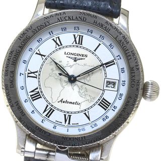 ロンジン LONGINES L2.610.4 リンドバーグ GMT デイト 自動巻き メンズ 箱・保証書付き_814502