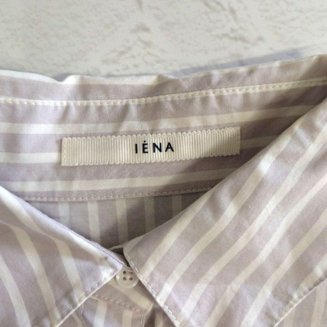 IENA(イエナ)のIENA 　イエナ　ストライプ　レディース　半袖シャツワンピース レディースのワンピース(ひざ丈ワンピース)の商品写真