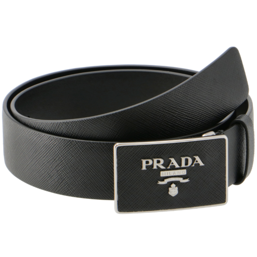 PRADA - プラダ/PRADA ベルト メンズ 型押しカーフスキン レザー PRADA - プラダ/PRADA ベルト メンズ 型押しカーフスキン レザー