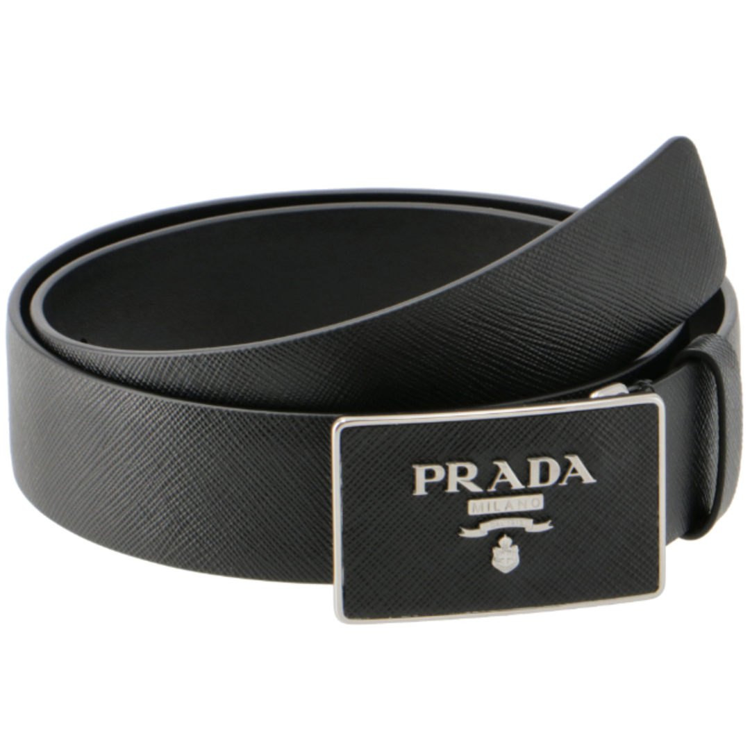 PRADA(プラダ)のプラダ/PRADA ベルト メンズ 型押しカーフスキン レザーベルト NERO 2CC534-053-002 _0410ff メンズのファッション小物(ベルト)の商品写真