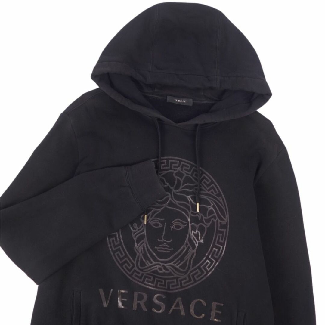 VERSACE(ヴェルサーチ)のヴェルサーチ VERSACE パーカー フーディー メデューサ プルオーバー コットン トップス メンズ M ブラック メンズのトップス(パーカー)の商品写真