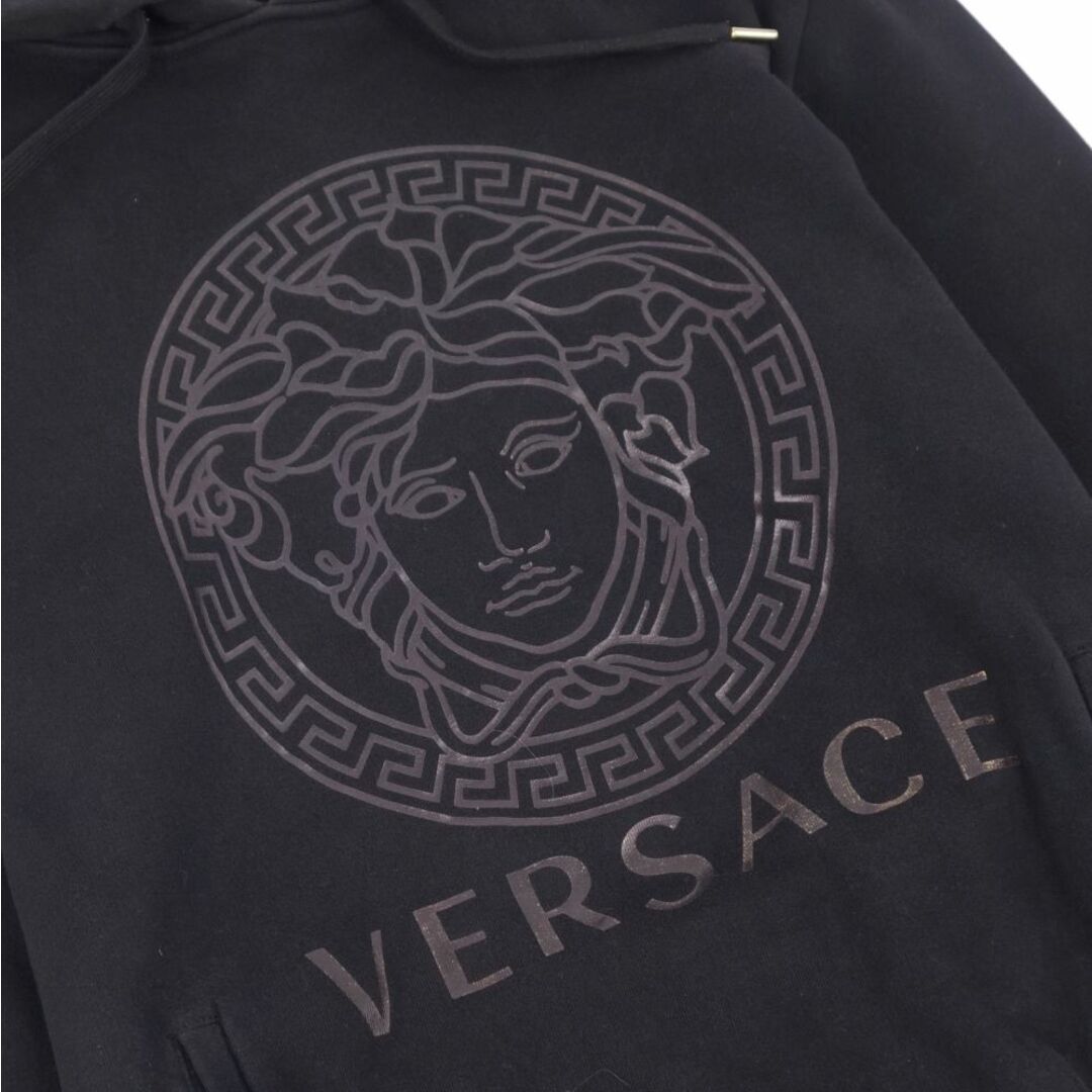 VERSACE(ヴェルサーチ)のヴェルサーチ VERSACE パーカー フーディー メデューサ プルオーバー コットン トップス メンズ M ブラック メンズのトップス(パーカー)の商品写真