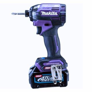 マキタ(Makita)のmakita マキタ 充電式インパクトドライバ TD002GDXAP パープル 40V バッテリ BL4025 充電器 DC40RA 純正フルセット 【新品】12405K118(その他)