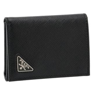 プラダ(PRADA)のプラダ/PRADA 財布 メンズ 型押しカーフスキン 三つ折り財布 NERO 2MH041-QHH-002 _0410ff(折り財布)