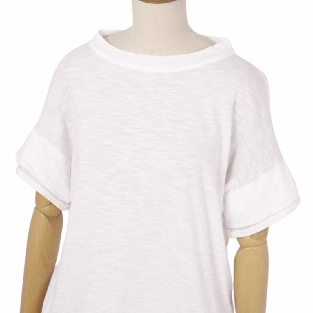 MONCLER(モンクレール)の美品 モンクレール MONCLER Tシャツ MAGLIA カットソー ショートスリーブ コットン ナイロン トップス メンズ L 白 メンズのトップス(Tシャツ/カットソー(半袖/袖なし))の商品写真