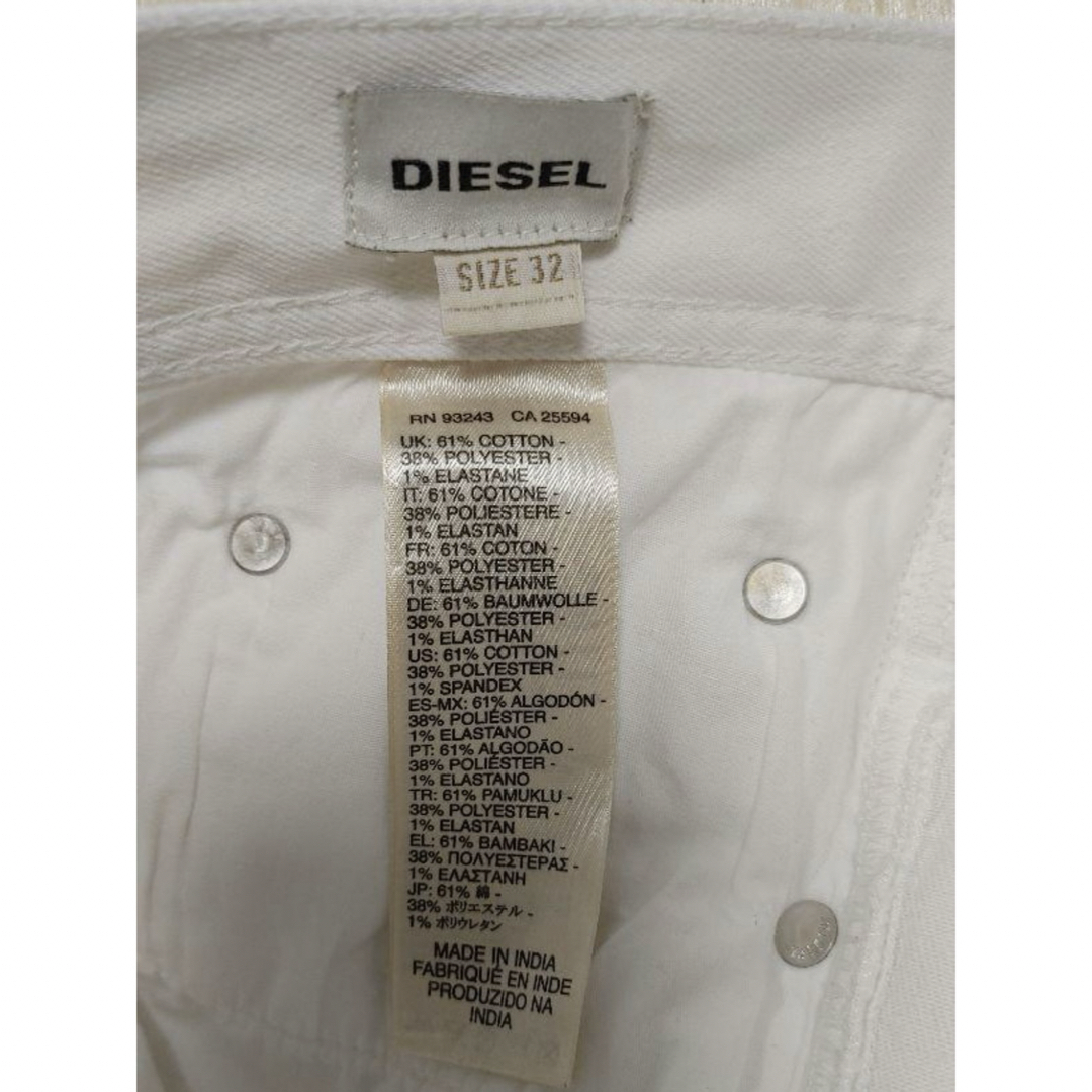 DIESEL(ディーゼル)の★ 極美品！DIESEL ディーゼル ホワイト 白 ストレッチ メンズのパンツ(デニム/ジーンズ)の商品写真