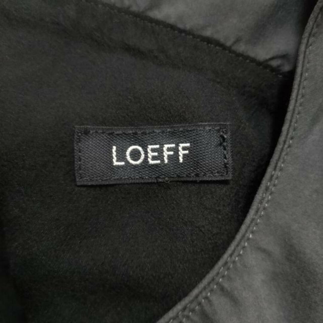 LOEFF(ロエフ) チュニック サイズ0 XS レディース - ダークグレー クルーネック/ノースリーブ/シルク レディースのトップス(チュニック)の商品写真