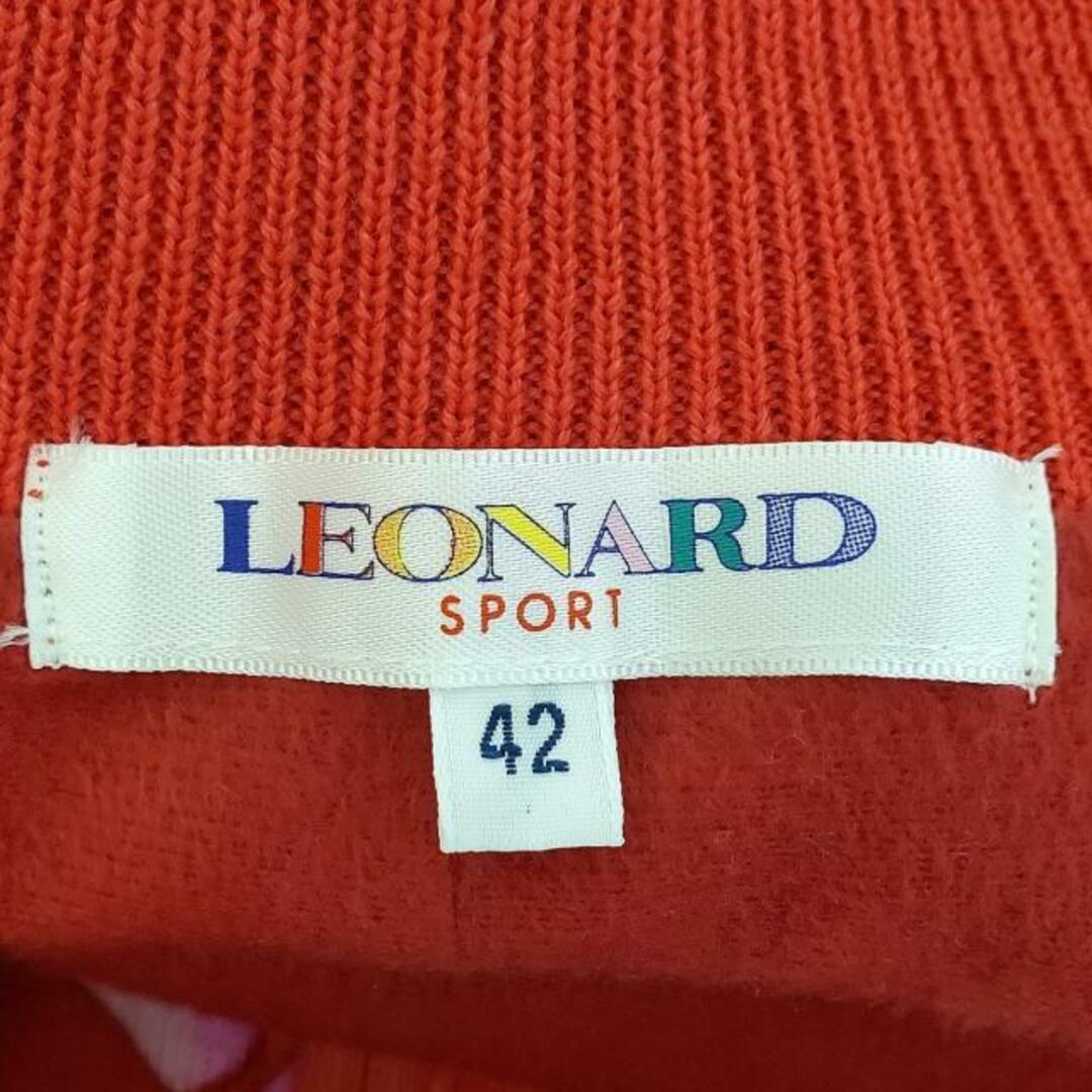 LEONARD SPORT(レオナールスポーツ) ブルゾン サイズ42 L レディース美品  - レッド×ピンク×マルチ 長袖/花柄/春/秋 レディースのジャケット/アウター(ブルゾン)の商品写真