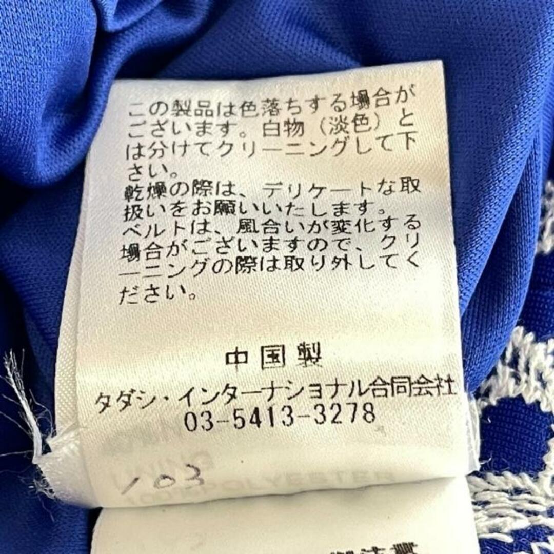 TADASHI SHOJI(タダシショウジ)のTADASHISHOJI(タダシショージ) ワンピース サイズ2 M レディース美品  - ブルー×アイボリー ノースリーブ/ロング/レース/フラワー(花) レディースのワンピース(その他)の商品写真