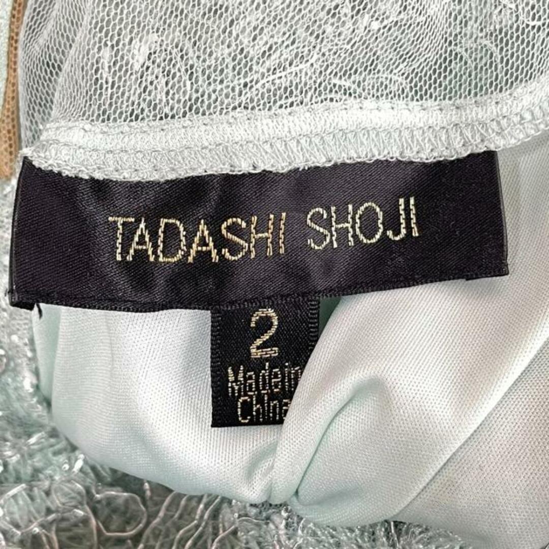 TADASHI SHOJI(タダシショウジ)のTADASHISHOJI(タダシショージ) ワンピース サイズ2 M レディース美品  - ライトグリーン ノースリーブ/ロング/レース/フラワー(花) レディースのワンピース(その他)の商品写真