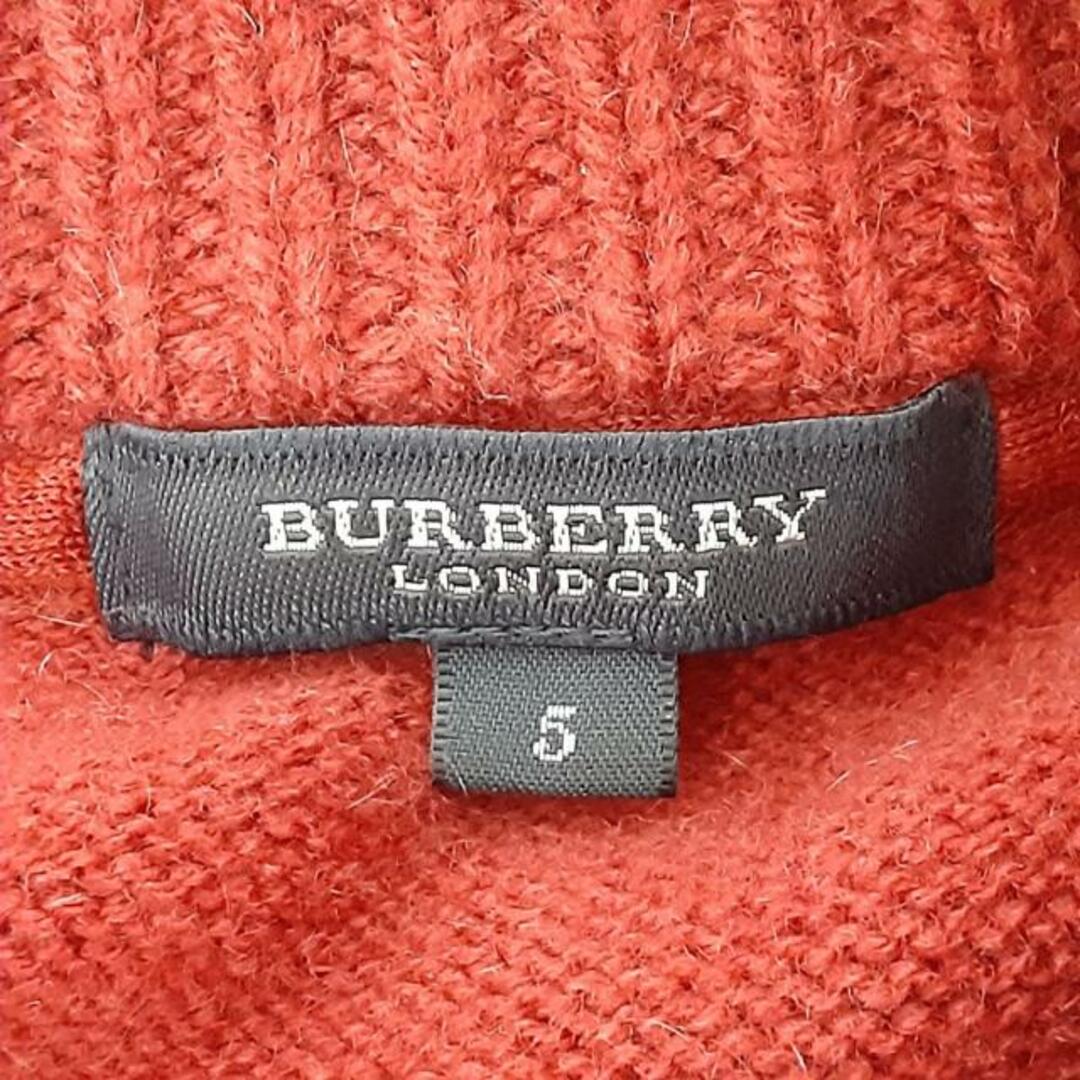 Burberry LONDON(バーバリーロンドン) 長袖セーター サイズ5 XL メンズ美品  - レッド メンズのトップス(ニット/セーター)の商品写真