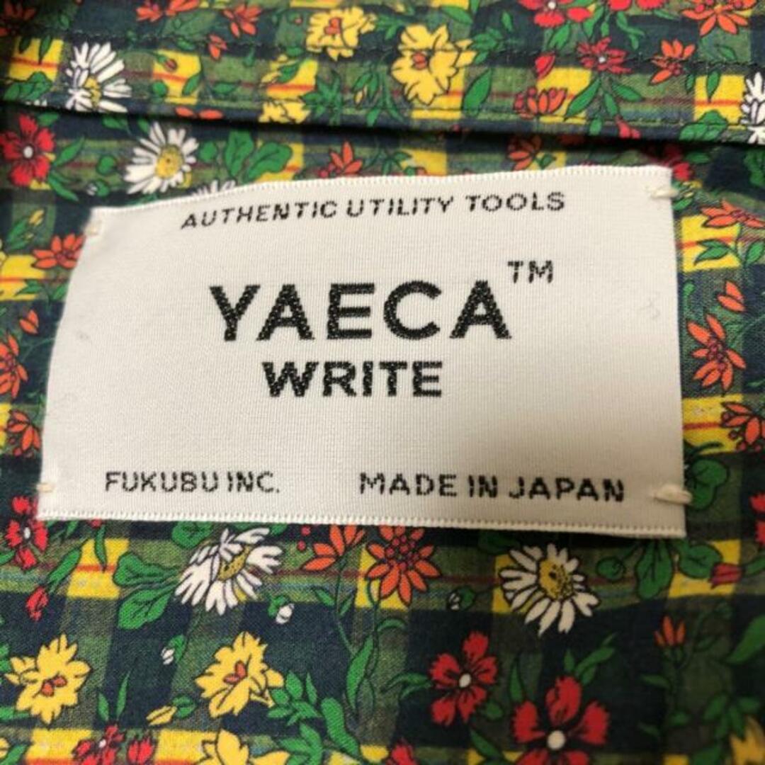 YAECA(ヤエカ)のYAECA/LIKE WEAR(ヤエカ/ライクウェア) ワンピース サイズM レディース - ダークグリーン×レッド×マルチ レギュラーカラー/長袖/マキシ丈/花柄/シャツワンピ レディースのワンピース(その他)の商品写真