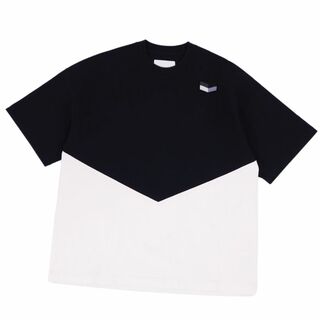 ジルサンダー(Jil Sander)の美品 ジルサンダー JIL SANDER Tシャツ 21SS カットソー ショートスリーブ 半袖 トップス メンズ XL ブラック/ホワイト(Tシャツ/カットソー(半袖/袖なし))