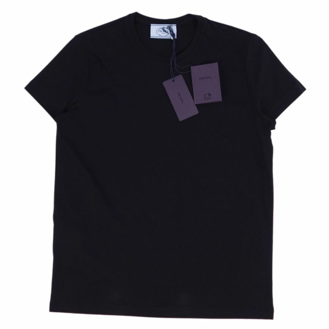 PRADA(プラダ)の未使用 プラダ PRADA Tシャツ 2023 カットソー ショートスリーブ 半袖 コットン トップス レディース L ブラック レディースのトップス(Tシャツ(半袖/袖なし))の商品写真
