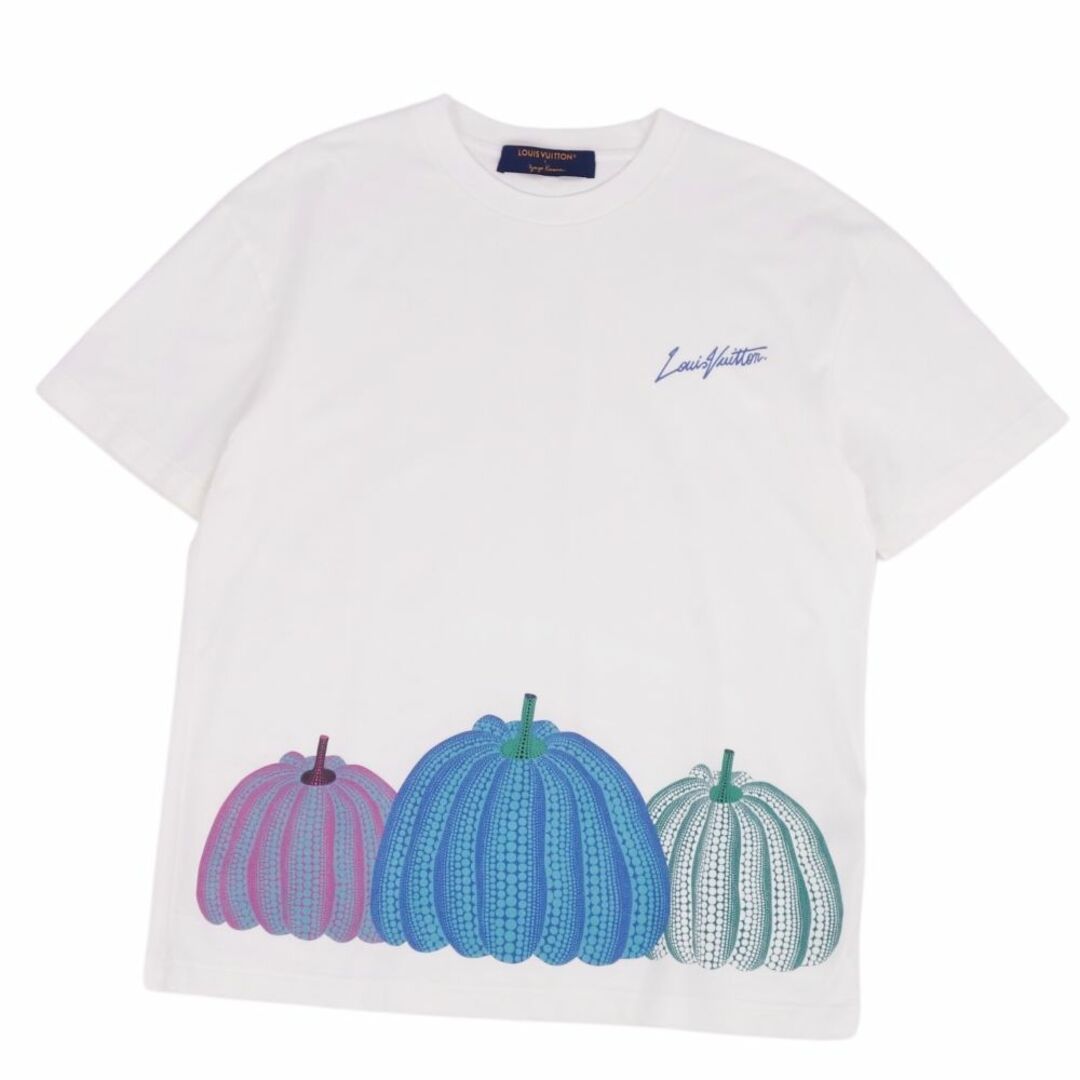 LOUIS VUITTON(ルイヴィトン)の美品 ルイヴィトン LOUIS VUITTON 草間彌生 Tシャツ 23SS カットソー パンプキンプリンテッド トップス メンズ S 白 メンズのトップス(Tシャツ/カットソー(半袖/袖なし))の商品写真