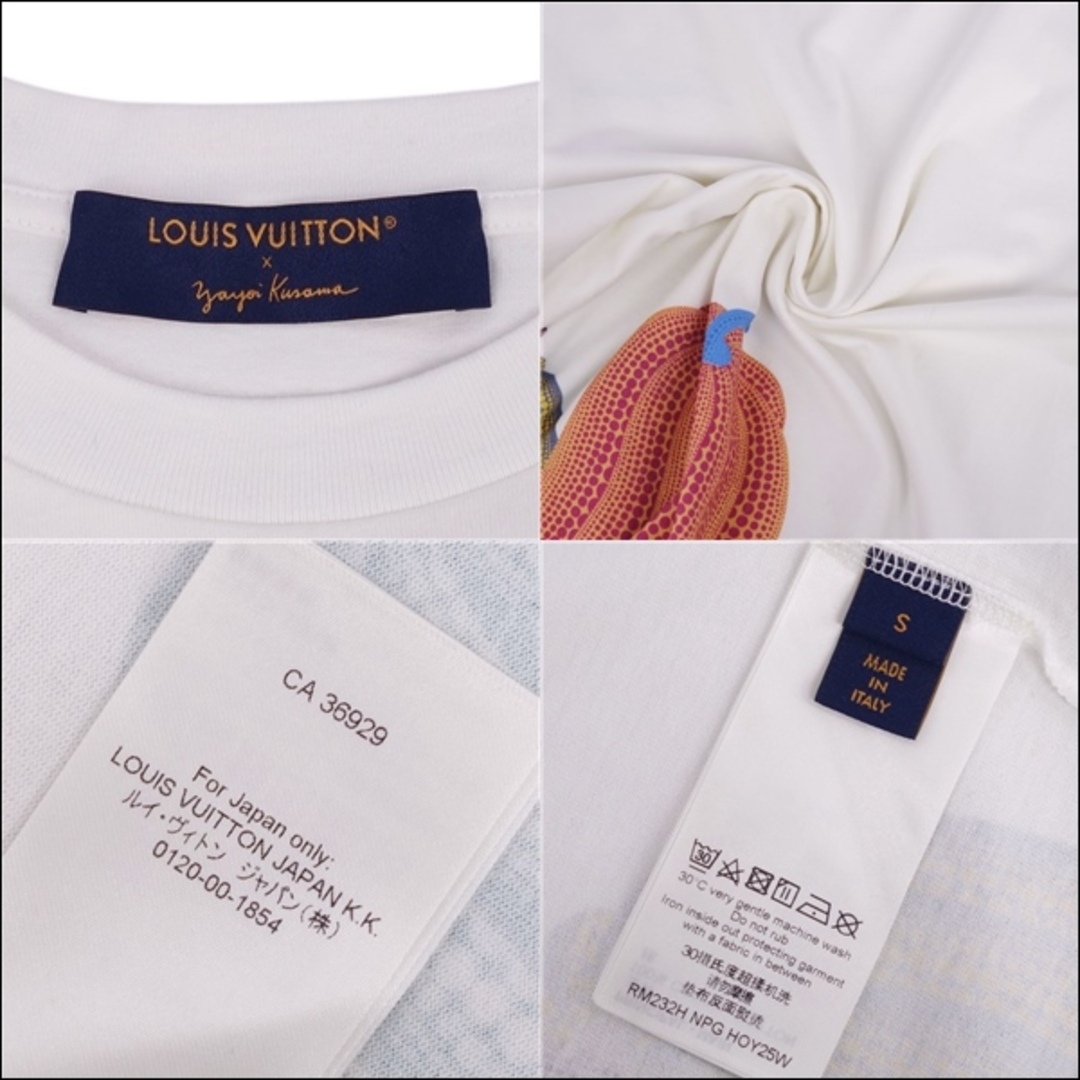 LOUIS VUITTON(ルイヴィトン)の美品 ルイヴィトン LOUIS VUITTON 草間彌生 Tシャツ 23SS カットソー パンプキンプリンテッド トップス メンズ S 白 メンズのトップス(Tシャツ/カットソー(半袖/袖なし))の商品写真