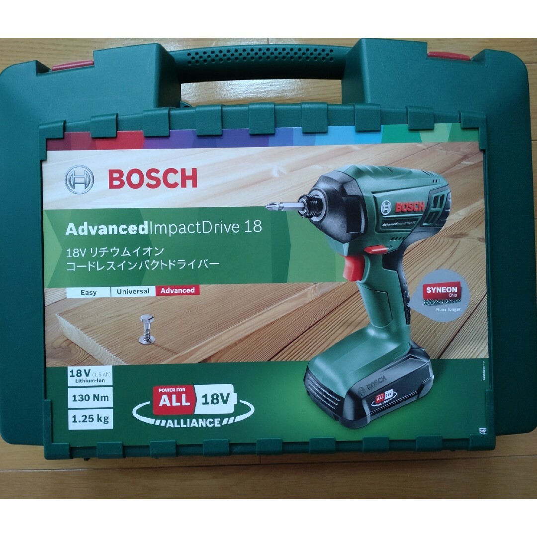 BOSCH(ボッシュ)のボッシュコードレスインパクト、ドライバードリルのセット 自動車/バイクのバイク(工具)の商品写真