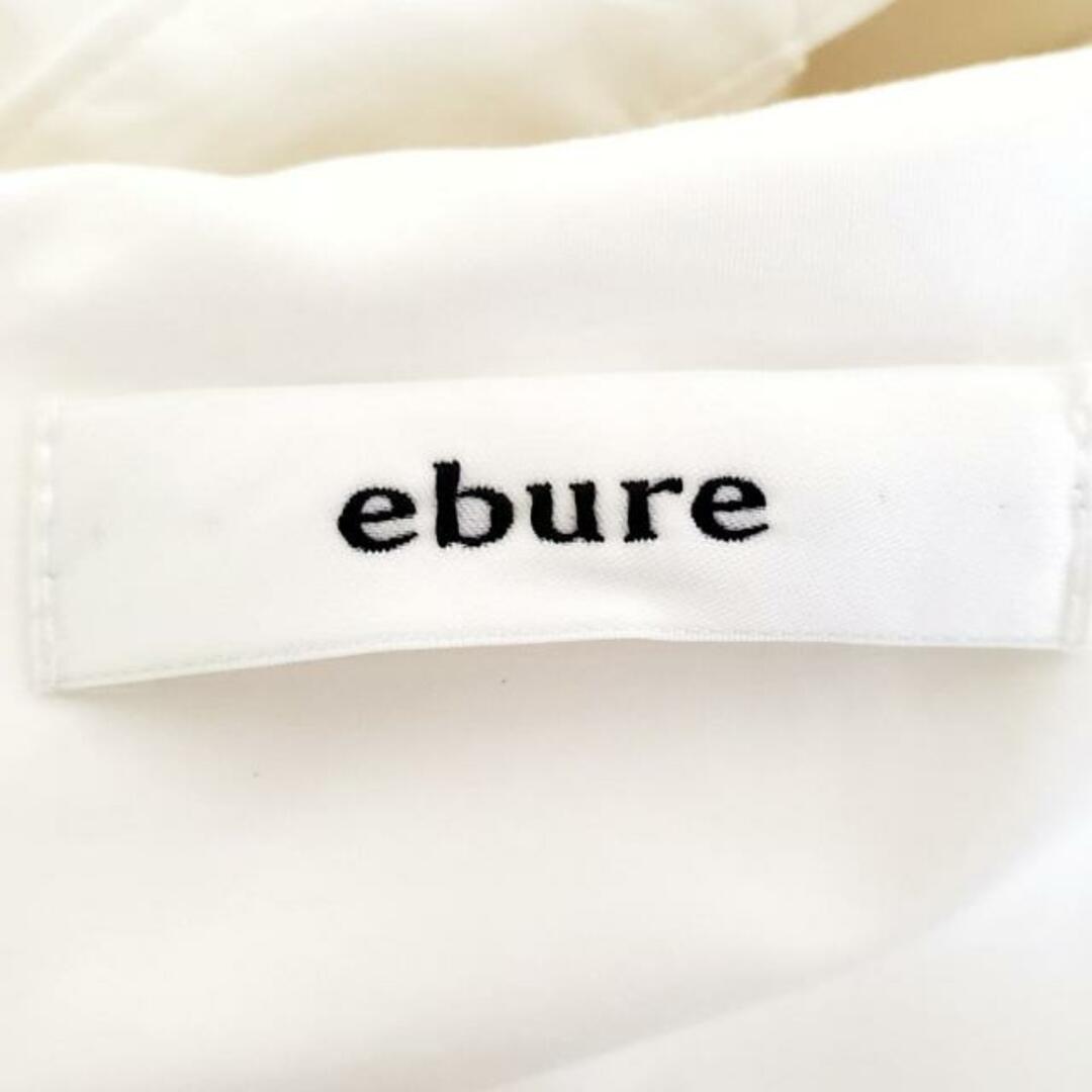 ebure(エブール) ワンピース サイズ36 S レディース美品  - 白 レギュラーカラー/七分袖/マキシ丈/シャツワンピ レディースのワンピース(その他)の商品写真