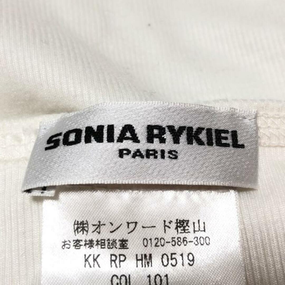 SONIA RYKIEL(ソニアリキエル)のSONIARYKIEL(ソニアリキエル) 七分袖カットソー サイズM レディース - 白 Uネック/ラインストーン レディースのトップス(カットソー(長袖/七分))の商品写真