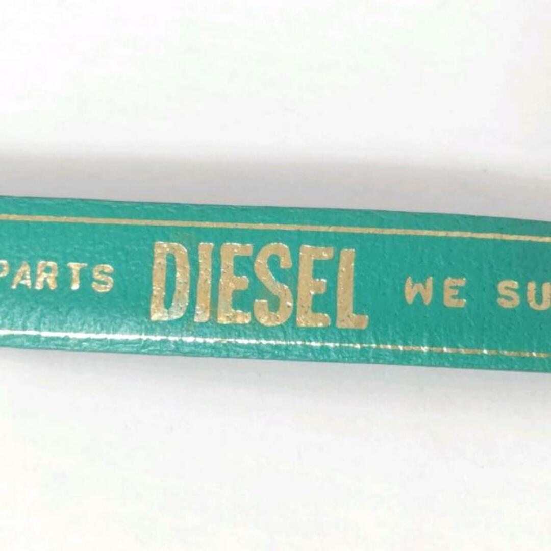 DIESEL(ディーゼル)のDIESEL(ディーゼル) ベルト 90/36 - グリーン×シルバー レザー×金属素材 レディースのファッション小物(ベルト)の商品写真