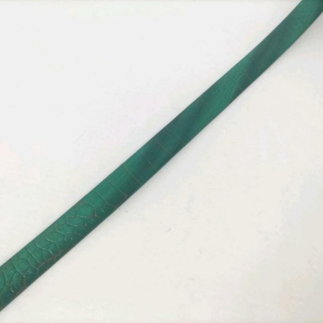 DIESEL(ディーゼル)のDIESEL(ディーゼル) ベルト 90/36 - グリーン×シルバー レザー×金属素材 レディースのファッション小物(ベルト)の商品写真