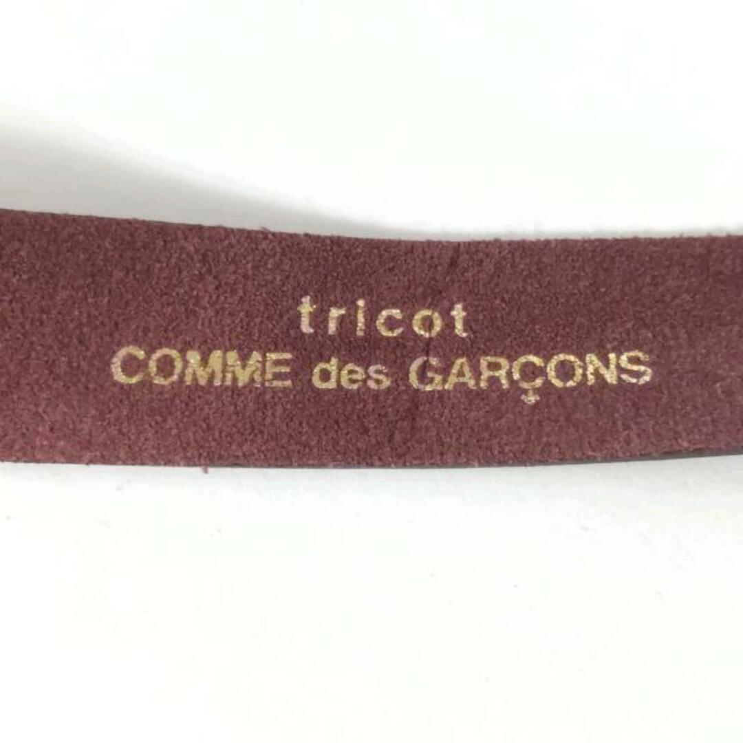 tricot COMMEdesGARCONS(トリココムデギャルソン) ベルト 77 - ダークブラウン×シルバー レザー×金属素材 レディースのファッション小物(ベルト)の商品写真