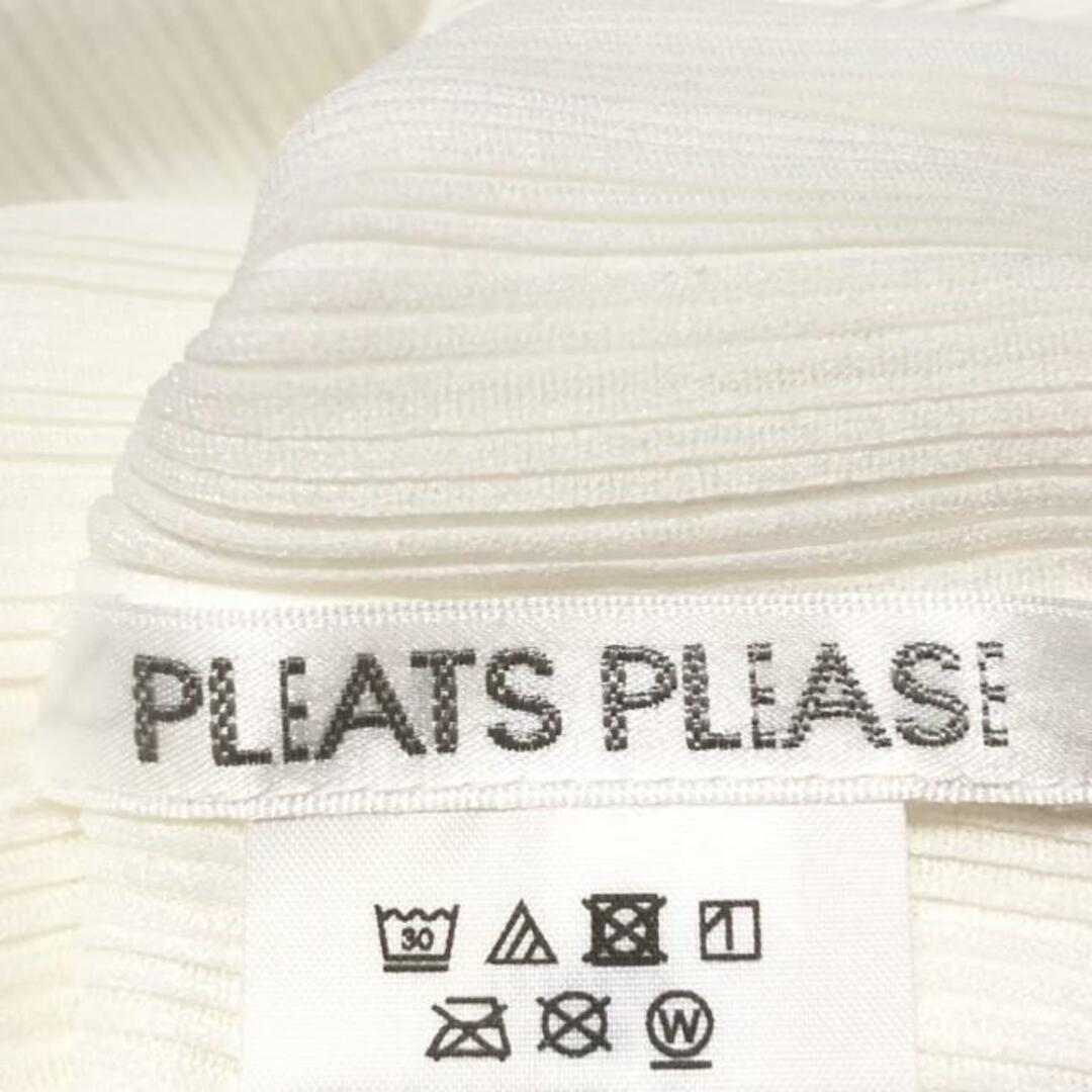 PLEATS PLEASE ISSEY MIYAKE(プリーツプリーズイッセイミヤケ)のPLEATS PLEASE(プリーツプリーズ) 長袖カットソー サイズ3 L レディース - アイボリー タートルネック/プリーツ レディースのトップス(カットソー(長袖/七分))の商品写真