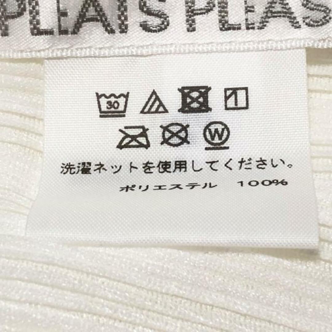 PLEATS PLEASE ISSEY MIYAKE(プリーツプリーズイッセイミヤケ)のPLEATS PLEASE(プリーツプリーズ) 長袖カットソー サイズ3 L レディース - アイボリー タートルネック/プリーツ レディースのトップス(カットソー(長袖/七分))の商品写真