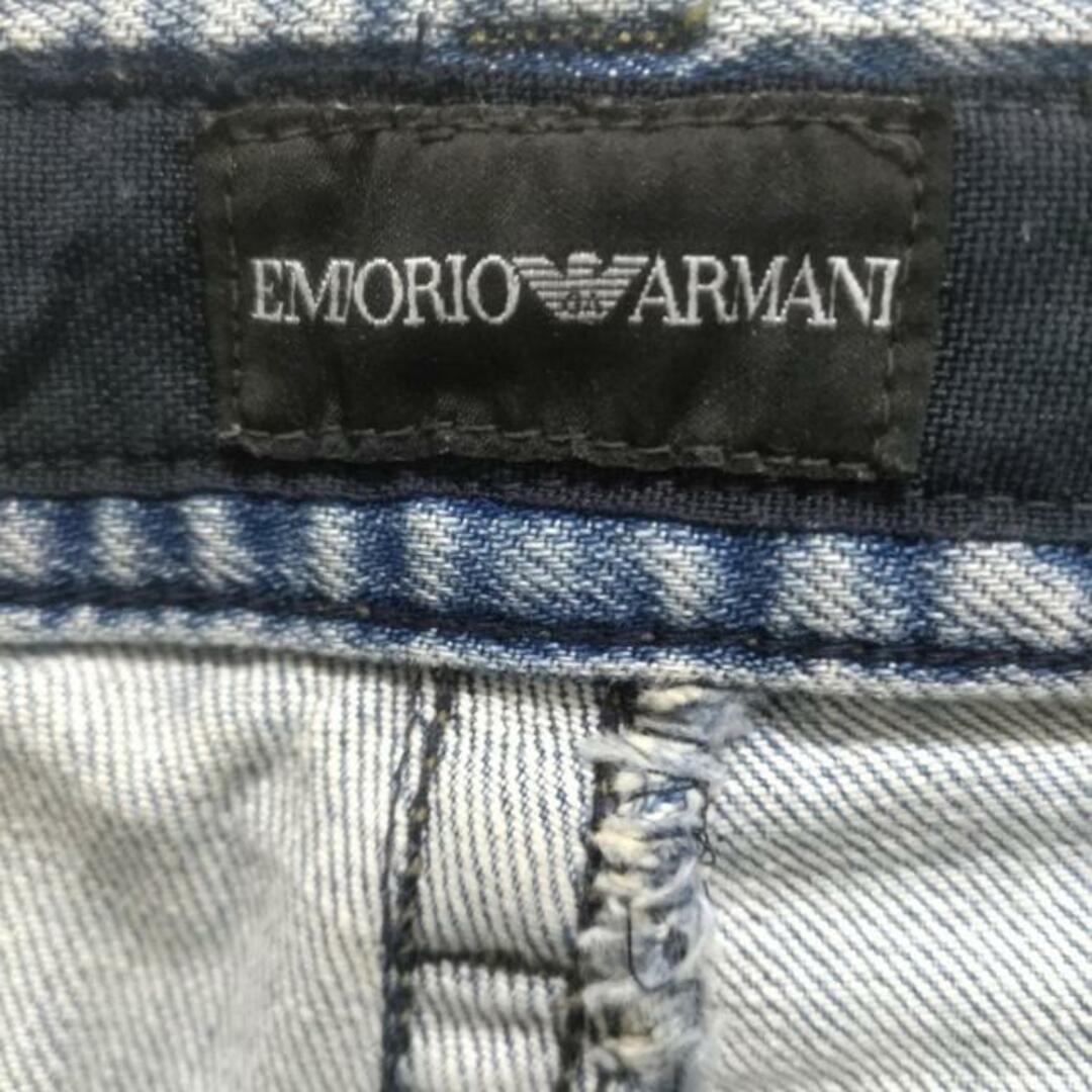 Emporio Armani(エンポリオアルマーニ)のEMPORIOARMANI(エンポリオアルマーニ) ジーンズ サイズ34 S メンズ - ブルー×白 フルレングス/ペイント加工 メンズのパンツ(デニム/ジーンズ)の商品写真