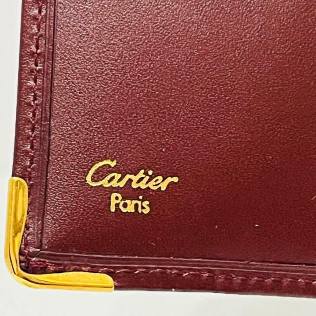 Cartier(カルティエ)のCartier(カルティエ) 2つ折り財布 マストライン ボルドー レザー レディースのファッション小物(財布)の商品写真