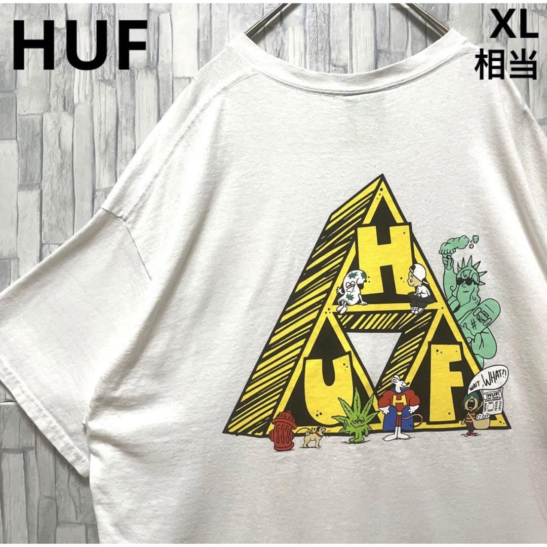 HUF(ハフ)のHUF ハフ 半袖 Ｔシャツ L トライアングル ホワイト デカロゴ ビッグロゴ メンズのトップス(Tシャツ/カットソー(半袖/袖なし))の商品写真