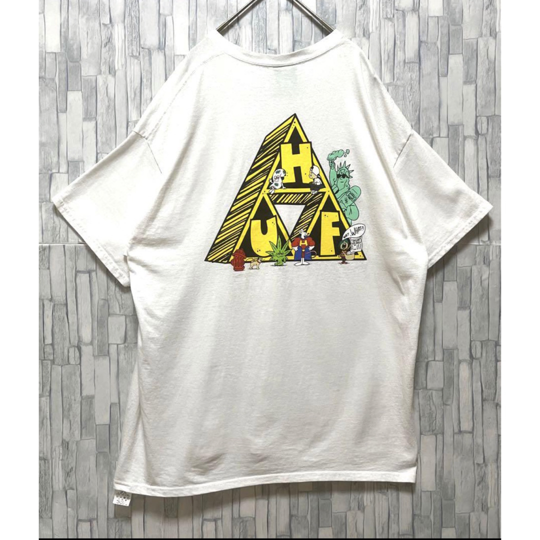 HUF(ハフ)のHUF ハフ 半袖 Ｔシャツ L トライアングル ホワイト デカロゴ ビッグロゴ メンズのトップス(Tシャツ/カットソー(半袖/袖なし))の商品写真