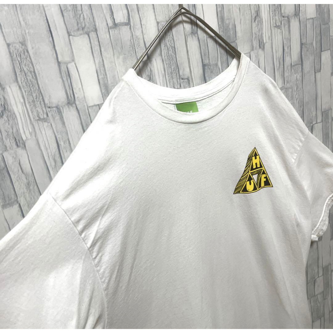 HUF(ハフ)のHUF ハフ 半袖 Ｔシャツ L トライアングル ホワイト デカロゴ ビッグロゴ メンズのトップス(Tシャツ/カットソー(半袖/袖なし))の商品写真