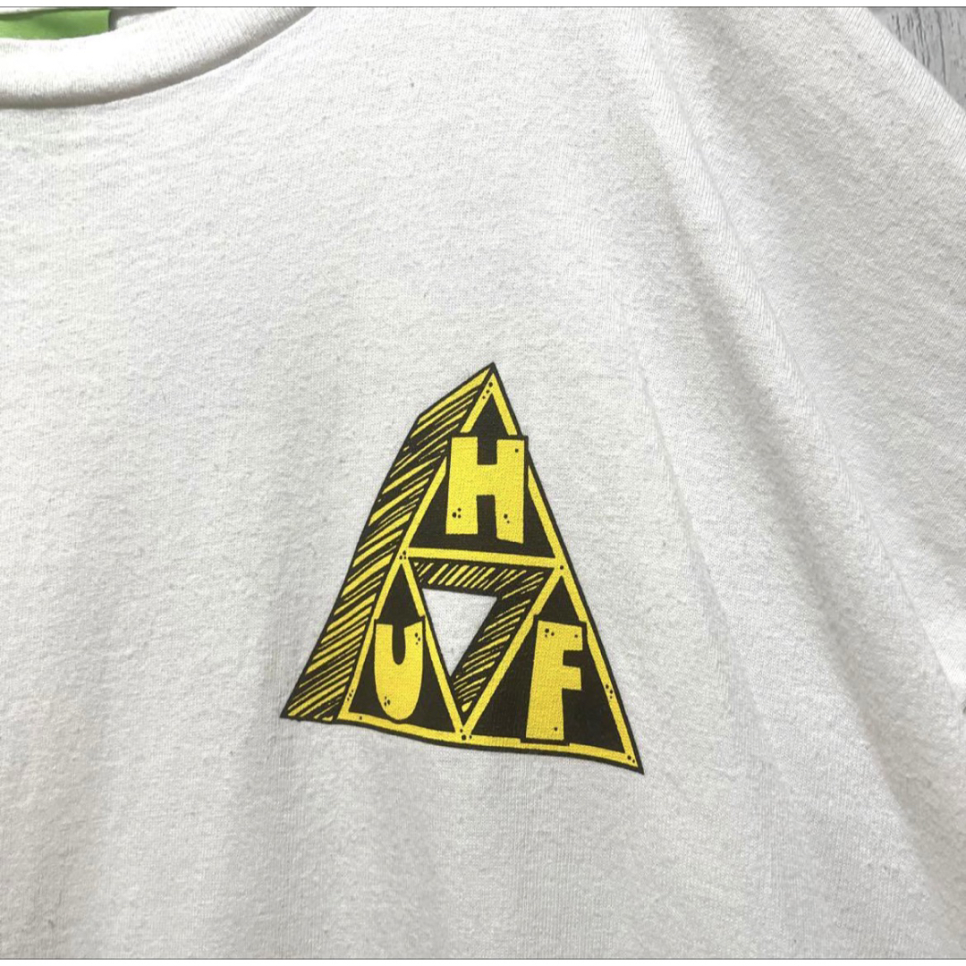 HUF(ハフ)のHUF ハフ 半袖 Ｔシャツ L トライアングル ホワイト デカロゴ ビッグロゴ メンズのトップス(Tシャツ/カットソー(半袖/袖なし))の商品写真