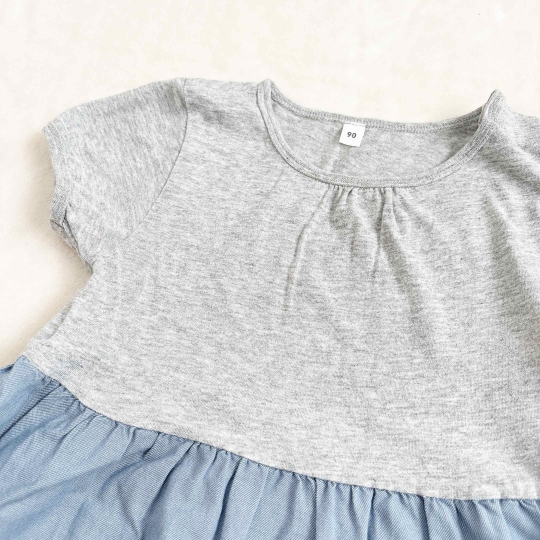 MUJI (無印良品)(ムジルシリョウヒン)の新品 MUJI フレア ワンピース キッズ/ベビー/マタニティのキッズ服女の子用(90cm~)(ワンピース)の商品写真