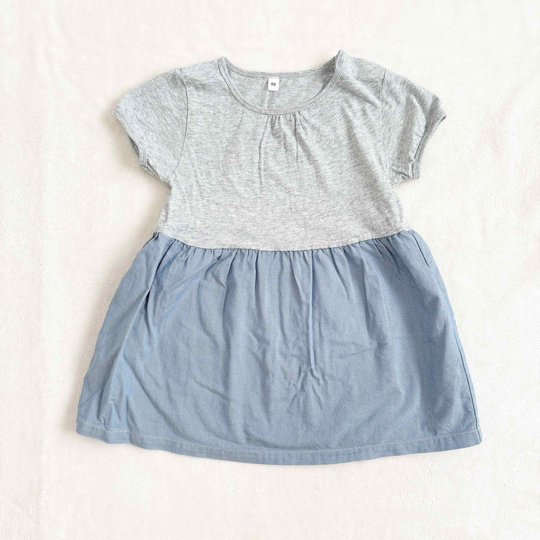 MUJI (無印良品)(ムジルシリョウヒン)の新品 MUJI フレア ワンピース キッズ/ベビー/マタニティのキッズ服女の子用(90cm~)(ワンピース)の商品写真