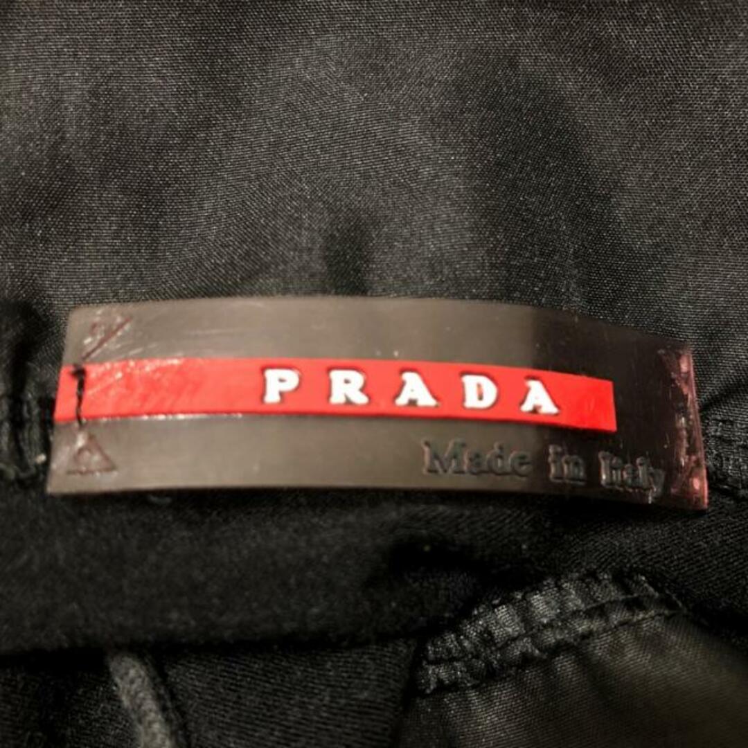 PRADA SPORT(プラダスポーツ) パーカー レディース - 黒×ダークグレー 長袖/プルオーバー/異素材切替/刺繍 ポリエステル、スパンデックス レディースのトップス(パーカー)の商品写真