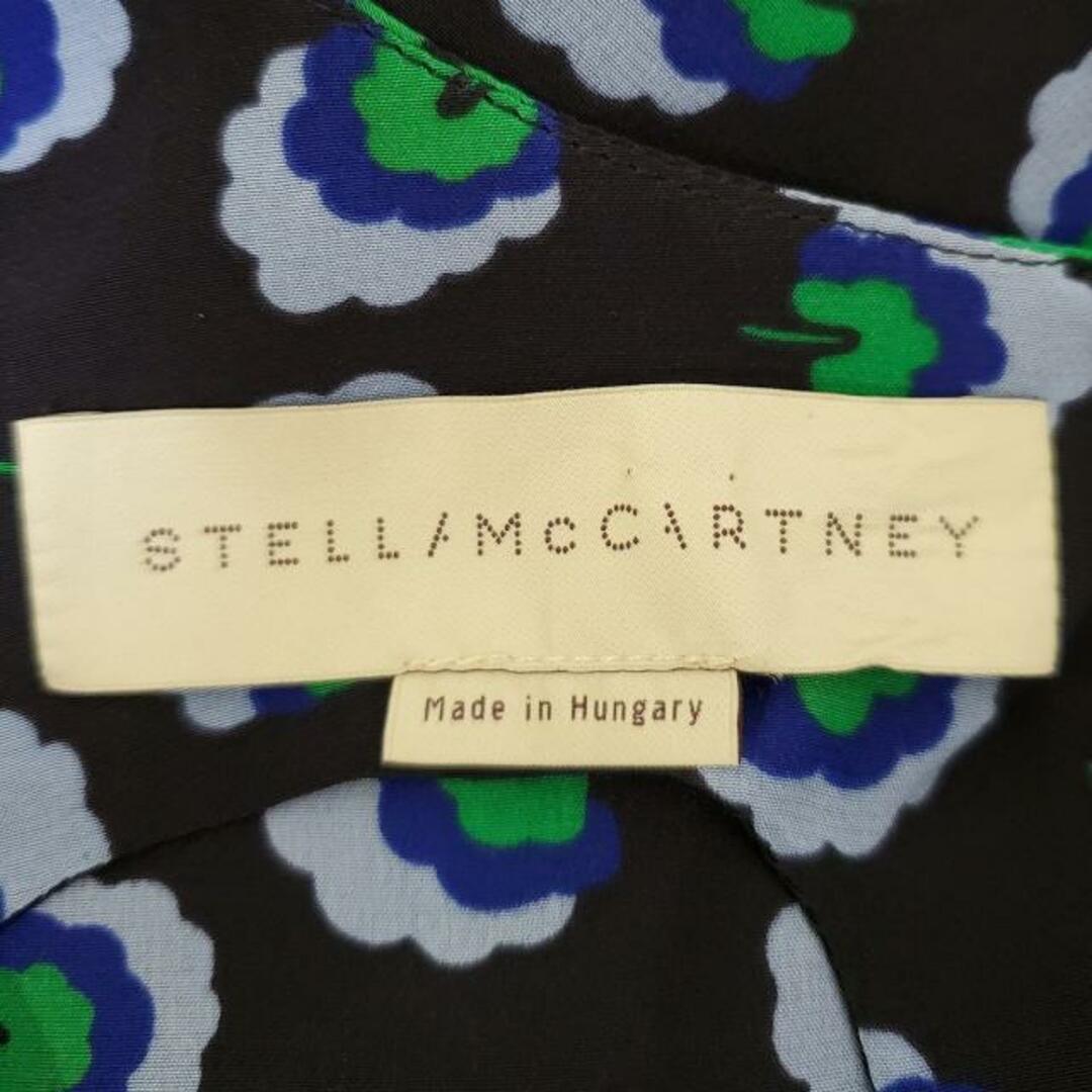 Stella McCartney(ステラマッカートニー)のstellamccartney(ステラマッカートニー) ワンピース サイズ36 M レディース美品  - ダークネイビー×ネイビー×グリーン クルーネック/ノースリーブ/ひざ丈/花柄/シースルー レディースのワンピース(その他)の商品写真