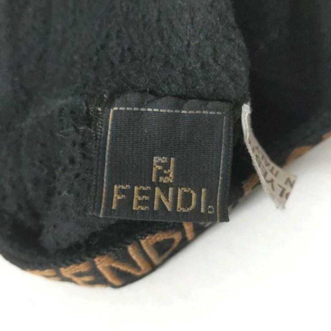 FENDI(フェンディ)のFENDI(フェンディ) 手袋 レディース - 黒 ポリエステル×レザー レディースのファッション小物(手袋)の商品写真
