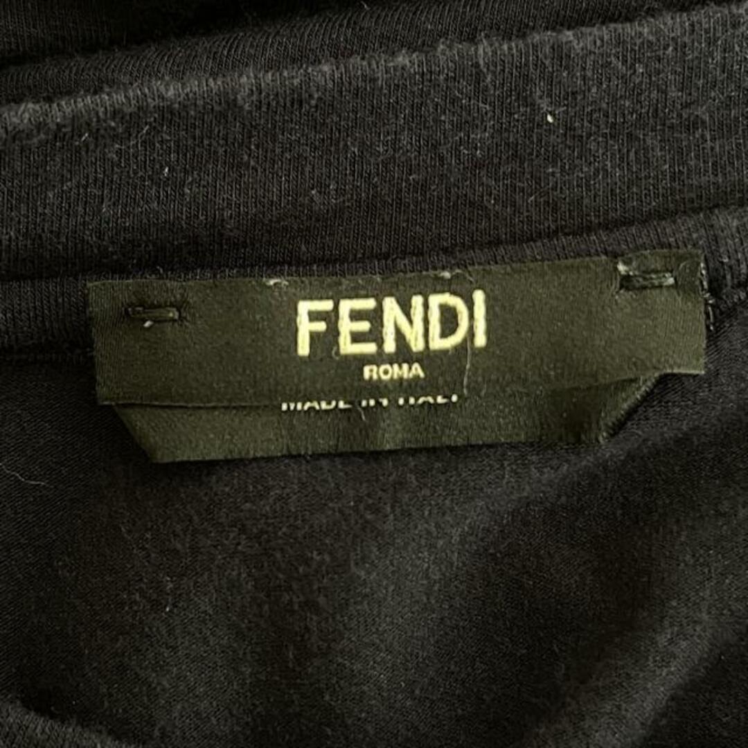 FENDI(フェンディ)のFENDI(フェンディ) 半袖Tシャツ サイズ48 M メンズ - 黒 クルーネック/レザー メンズのトップス(Tシャツ/カットソー(半袖/袖なし))の商品写真