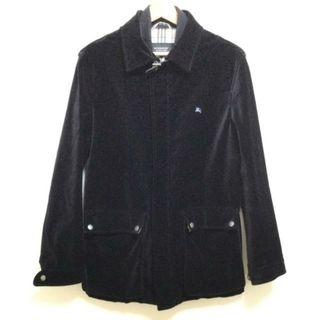 バーバリーブラックレーベル(BURBERRY BLACK LABEL)のBurberry Black Label(バーバリーブラックレーベル) ブルゾン サイズL メンズ - 黒 長袖/ベロア/秋/冬(ブルゾン)