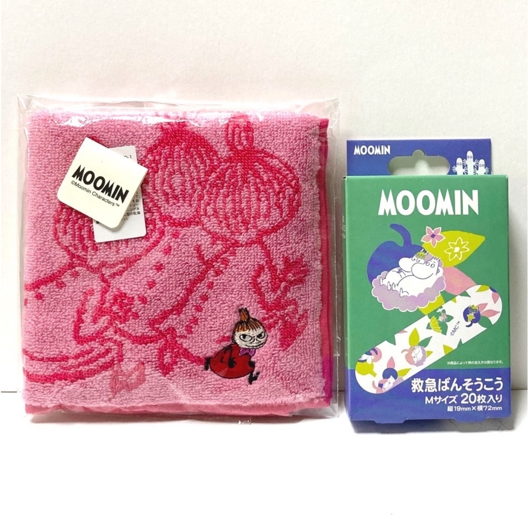 MOOMIN(ムーミン)のムーミン  リトルミイ　救急ばんそうこう　タオルハンカチ　ミイ刺繍 レディースのファッション小物(ハンカチ)の商品写真