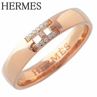 エルメス エヴァー ヘラクレス ダイヤ リング #49 Au750PG 新品仕上げ済 HERMES【16984】